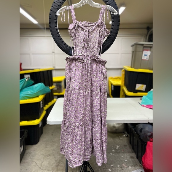 Sea New York Ida Apron Dress Lilac Floral Midi - Picture 10 of 14